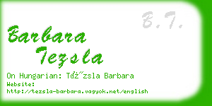 barbara tezsla business card